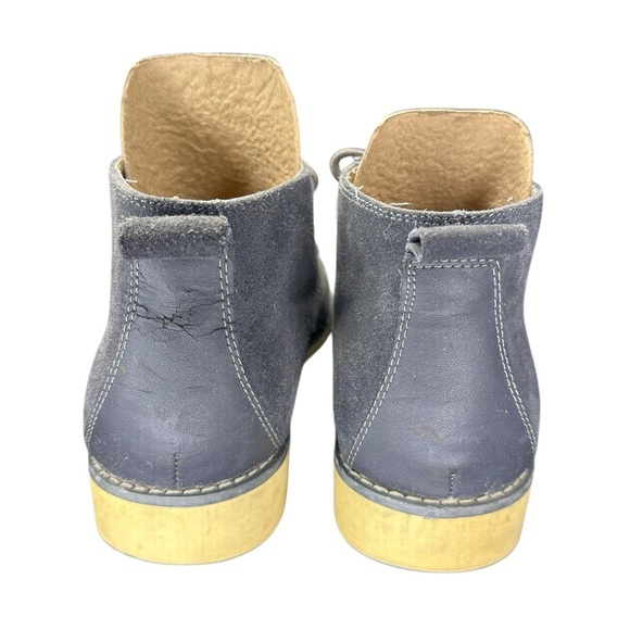 Joseph Abboud Grey Suede Leather Lace Up Chukka Ankle Boots Men’s Size 10 - Picture 4 of 6